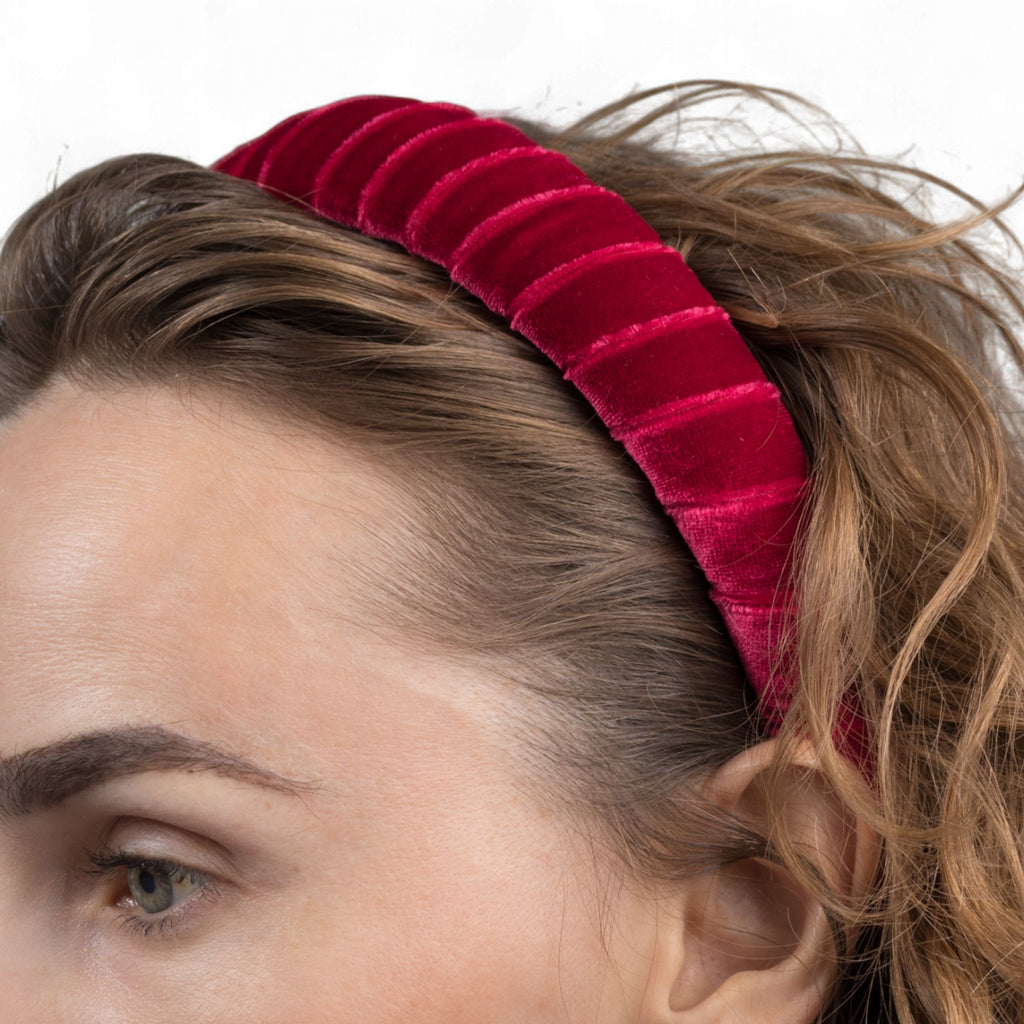 Red Velvet Padded Headband