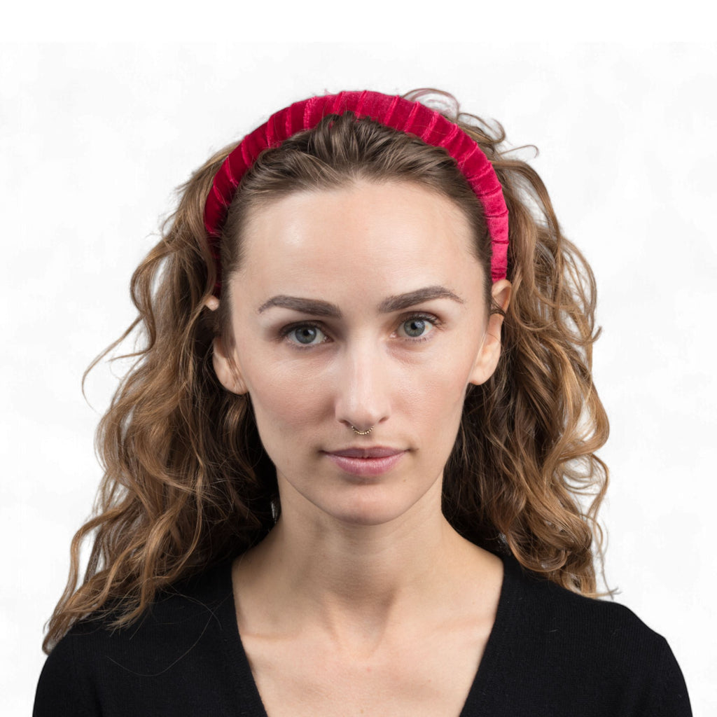 Red Velvet Padded Headband