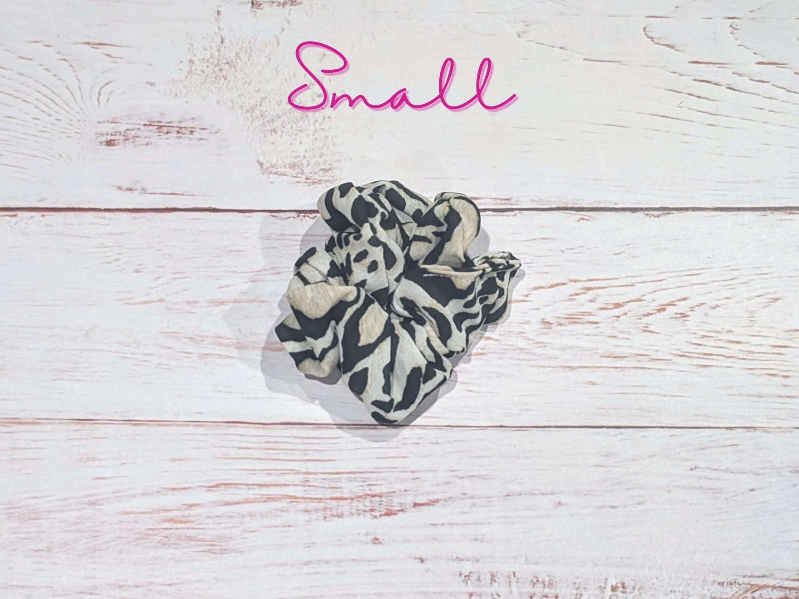 Leopard Crepe de chine Hair Scrunchie - Small