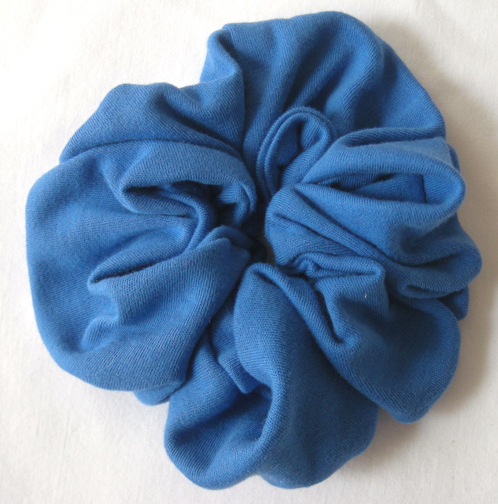 Royal Blue Jersey Hair Scrunchy - Large