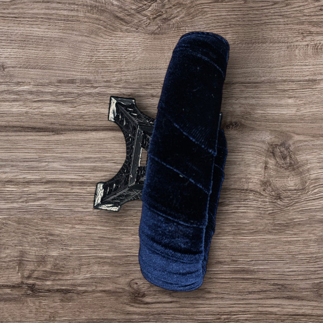 Navy Blue Velvet Padded Headband