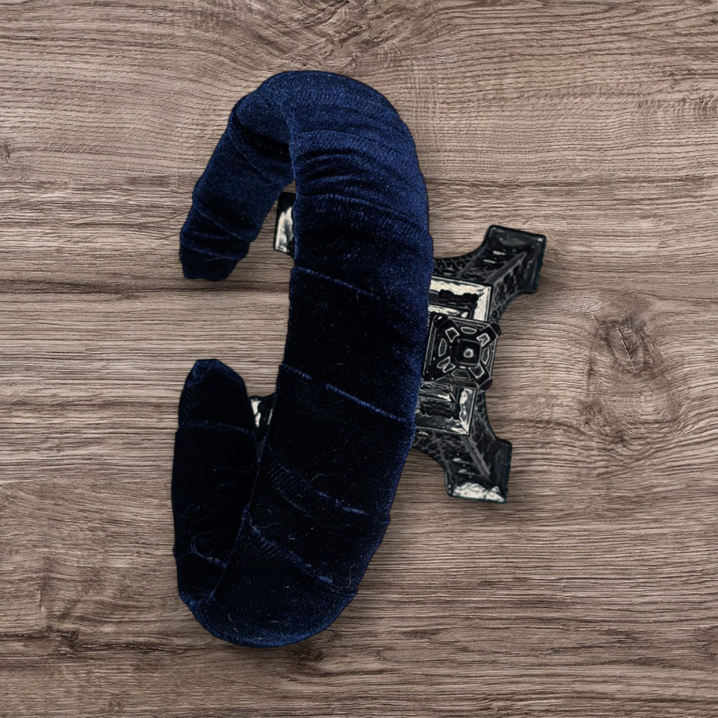 Navy Blue Velvet Padded Headband