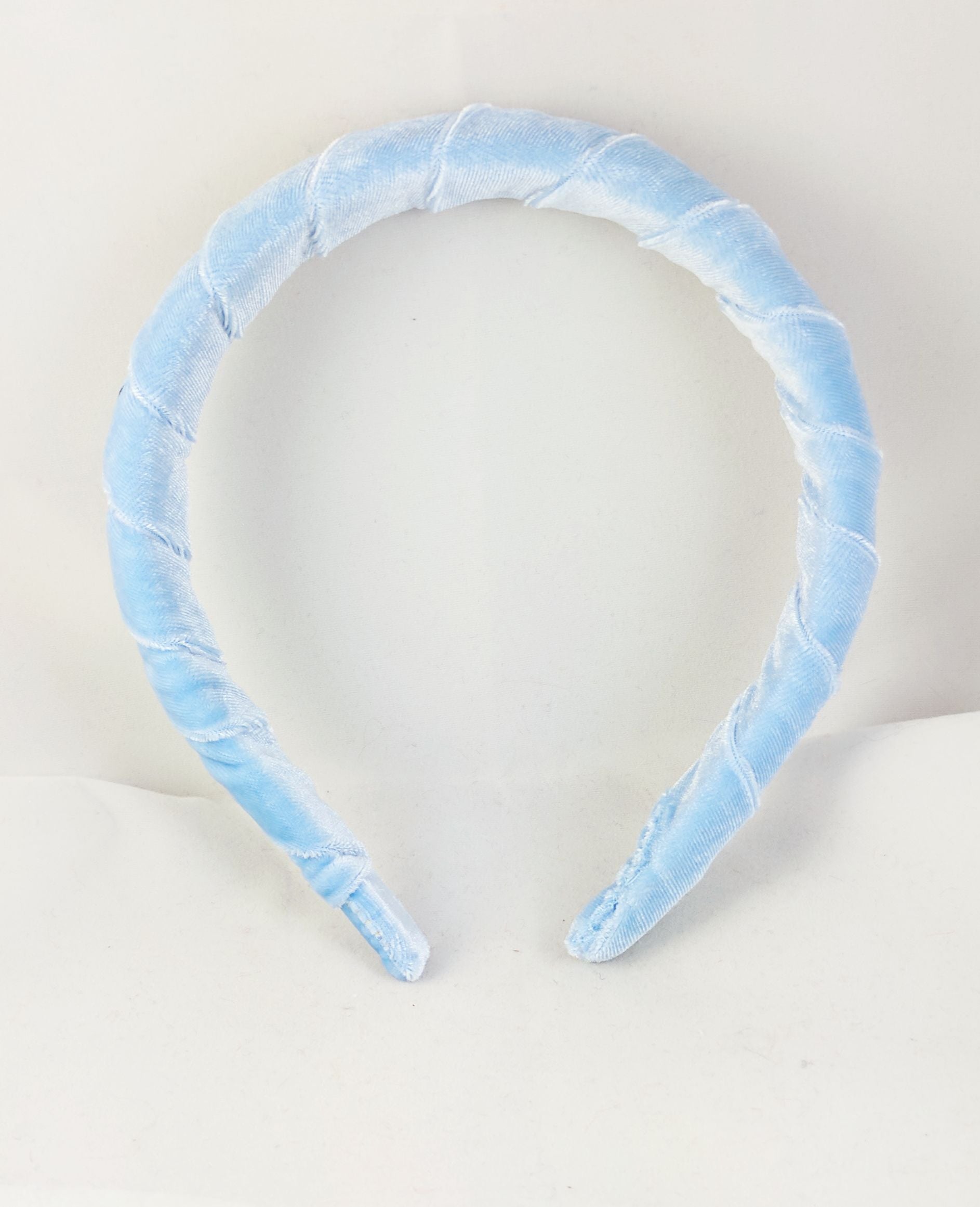 light blue velvet headband