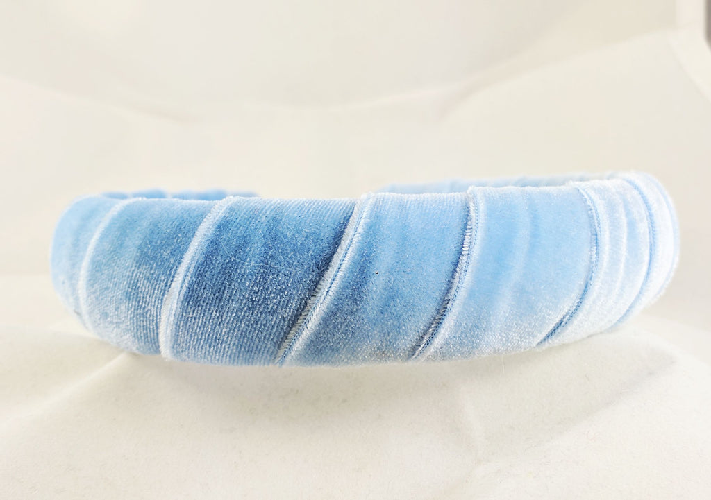light blue velvet headband