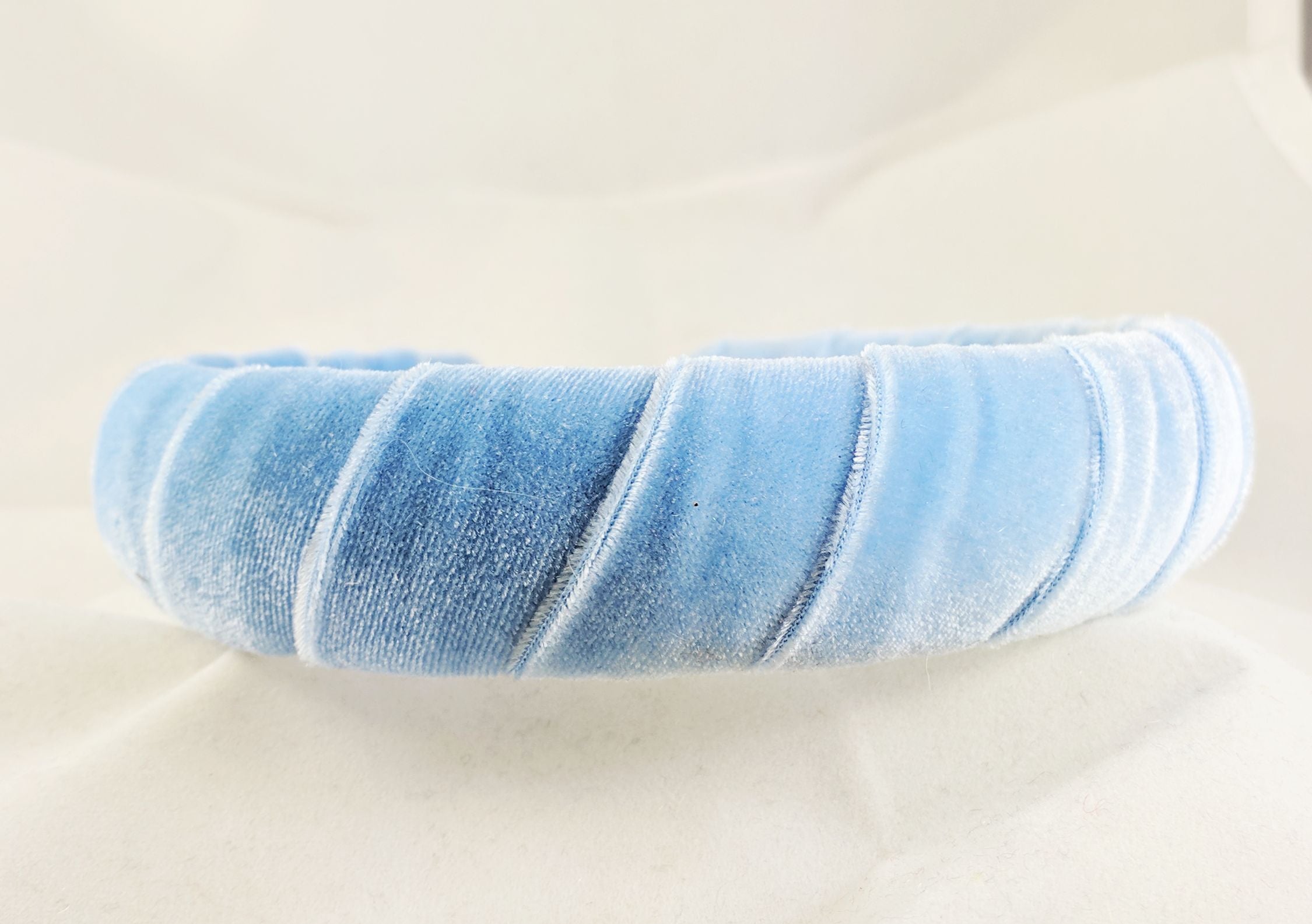 light blue velvet headband