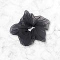 Navy Blue Chiffon Hair Scrunchie