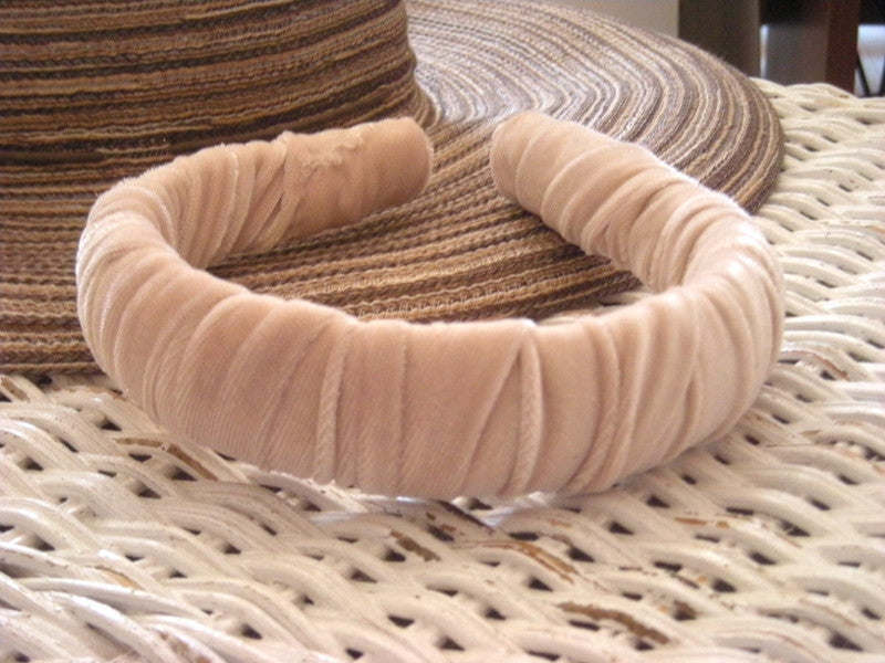 Cream velvet headband