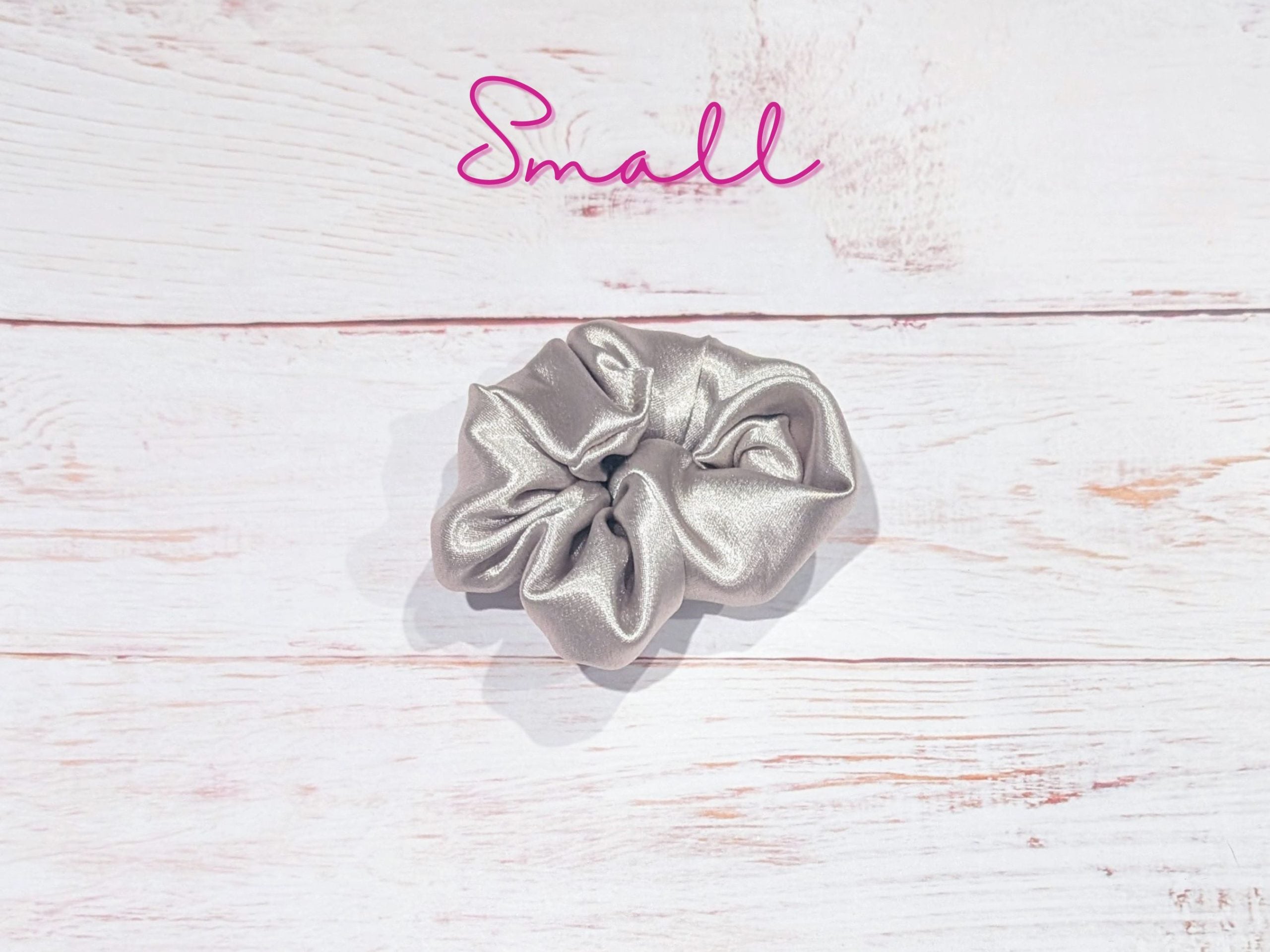 Champagne Satin Hair Scrunchy - Small