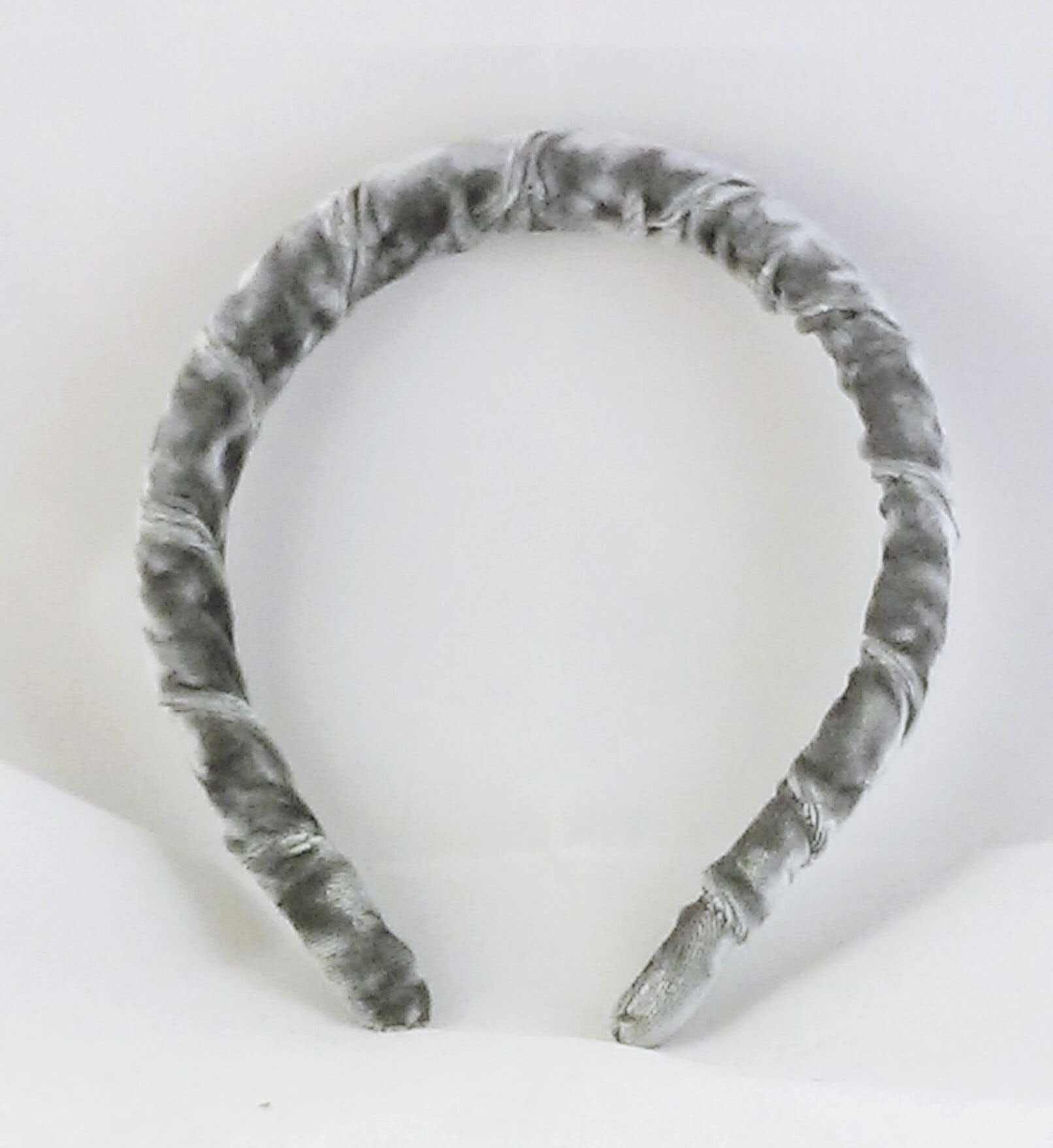 Charcoal Crushed Velvet Headband