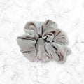 Silver Gray Velvet Scrunchie