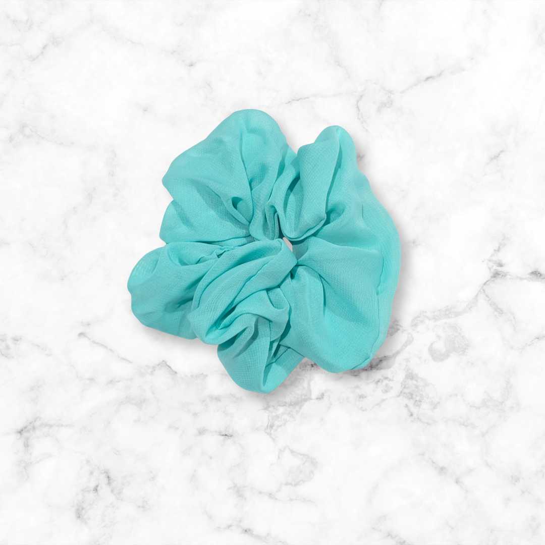 Mint Chiffon Hair Scrunchy