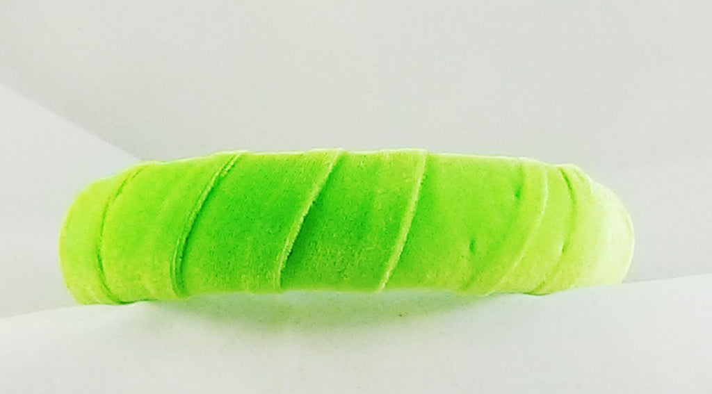 lime green velvet headband