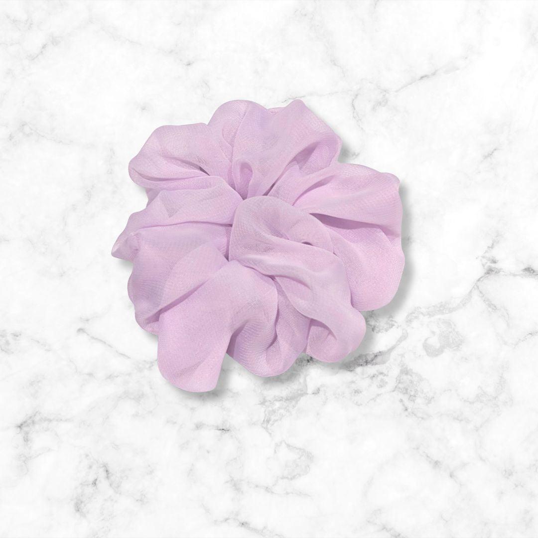 Lilac Chiffon Hair Scrunchy