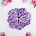 Lilac Velvet Hair Scrunchy - Large