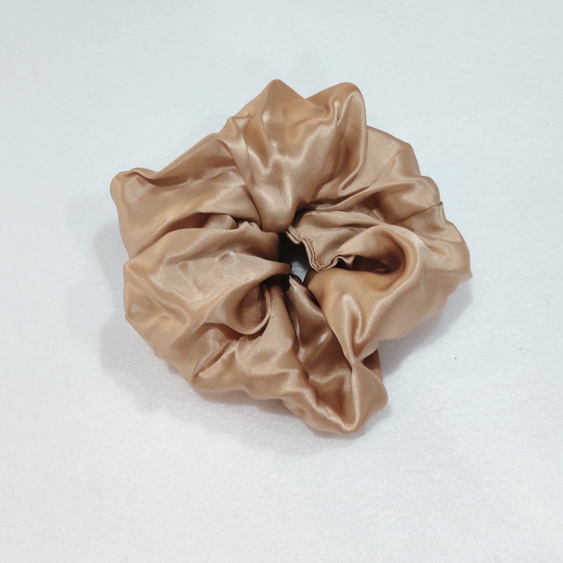 Taupe Silk Charmeuse Scrunchy - Large