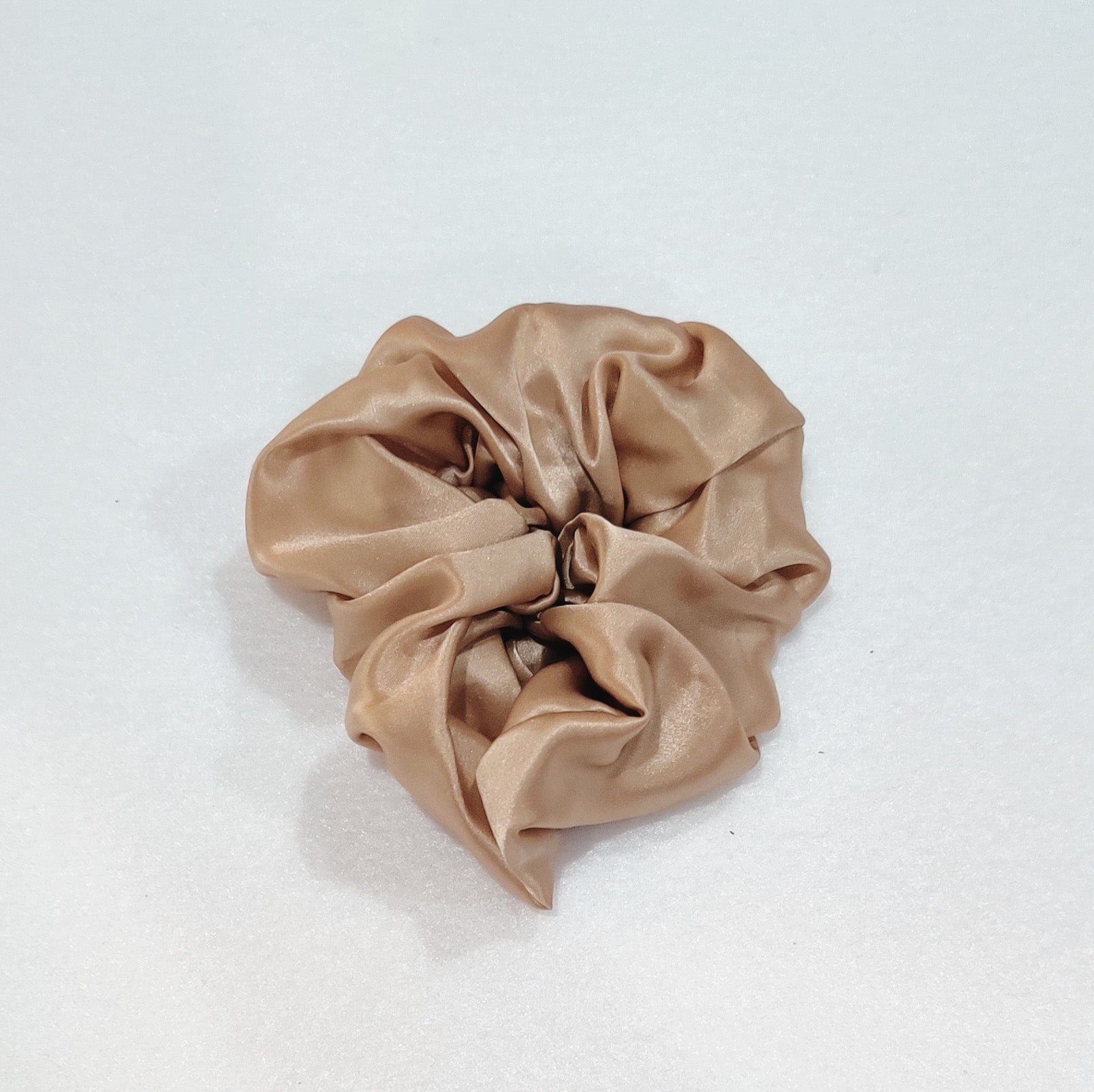 Taupe Silk Charmeuse Scrunchy - Regular