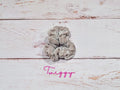 Beige Crushed Velvet Hair Scrunchie - Twiggy Scrunchies
