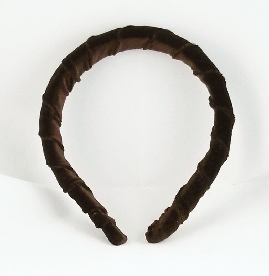 brown velvet headband