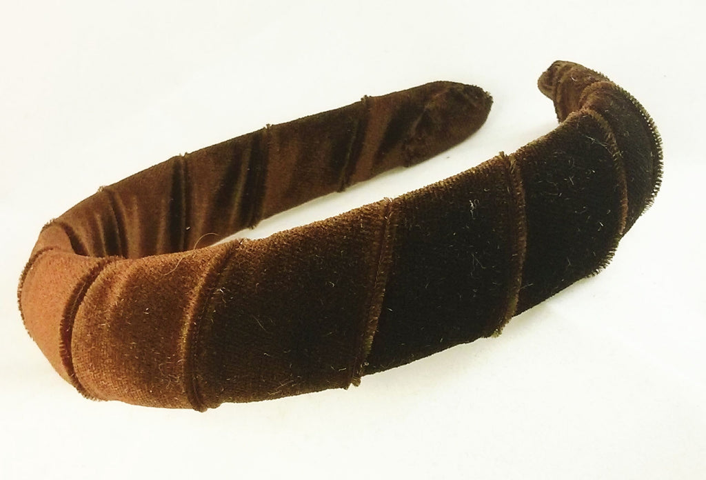 brown velvet headband