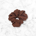 Light Brown Silk Georgette Scrunchy