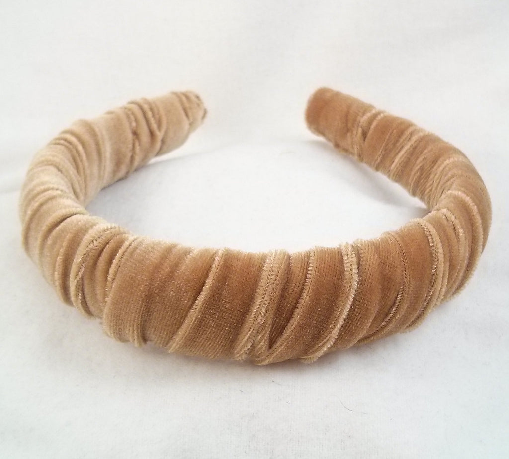 gold velvet headband