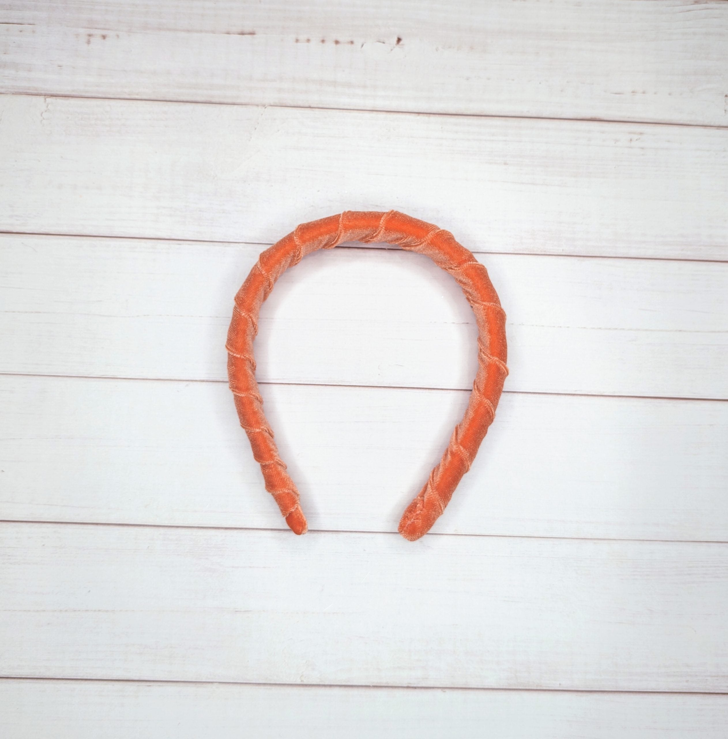 Orange Velvet Padded Headband
