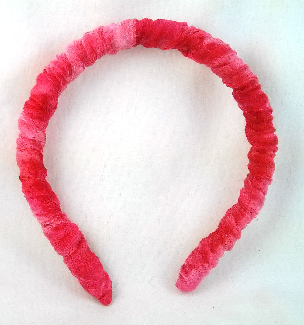 Strawberry Tie Dye  Velvet Padded Headband