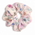 lavender print crinkle chiffon