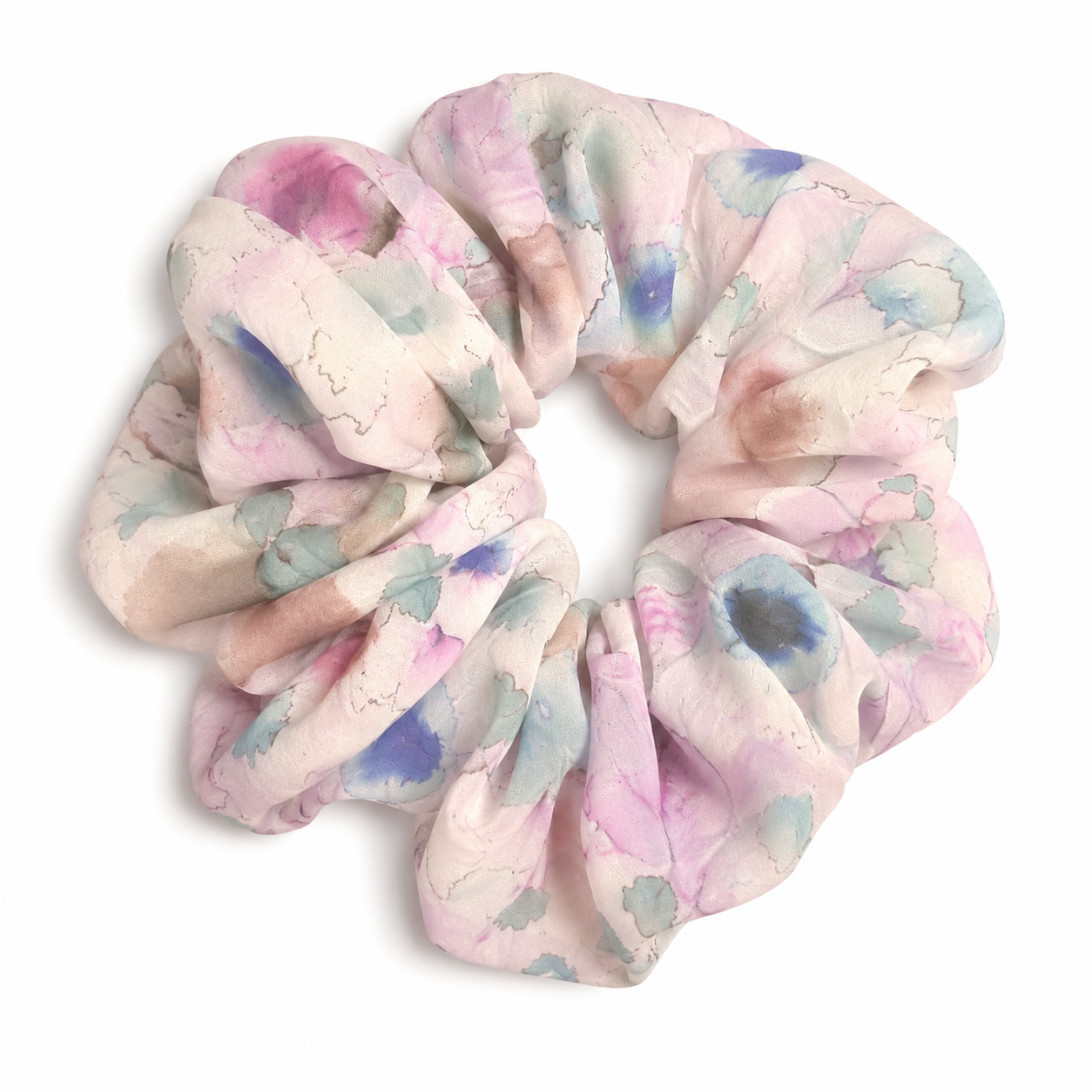 lavender print crinkle chiffon