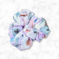 lavender print crinkle chiffon