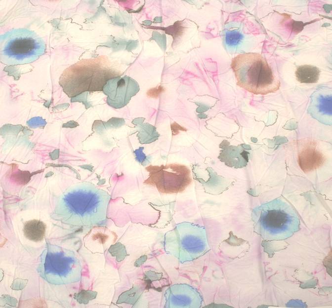 lavender print crinkle chiffon