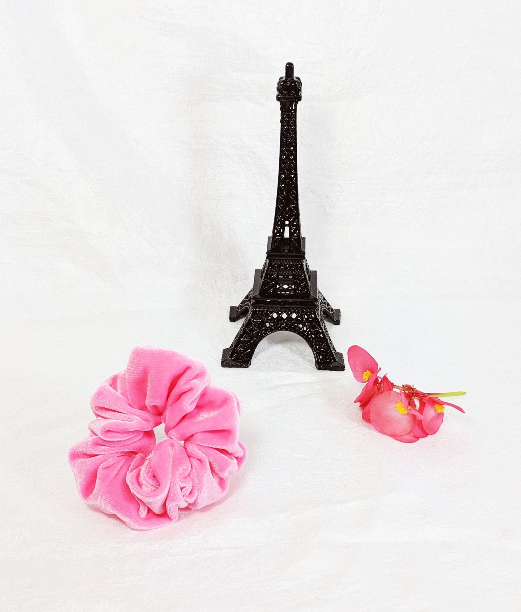 Neon Pink Velvet Scrunchy - Regular