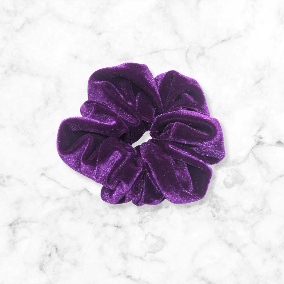 Rich Purple Velvet Hair Scrunchy