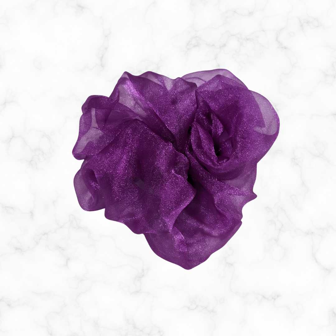 Purple Organza Hair Scrunchy