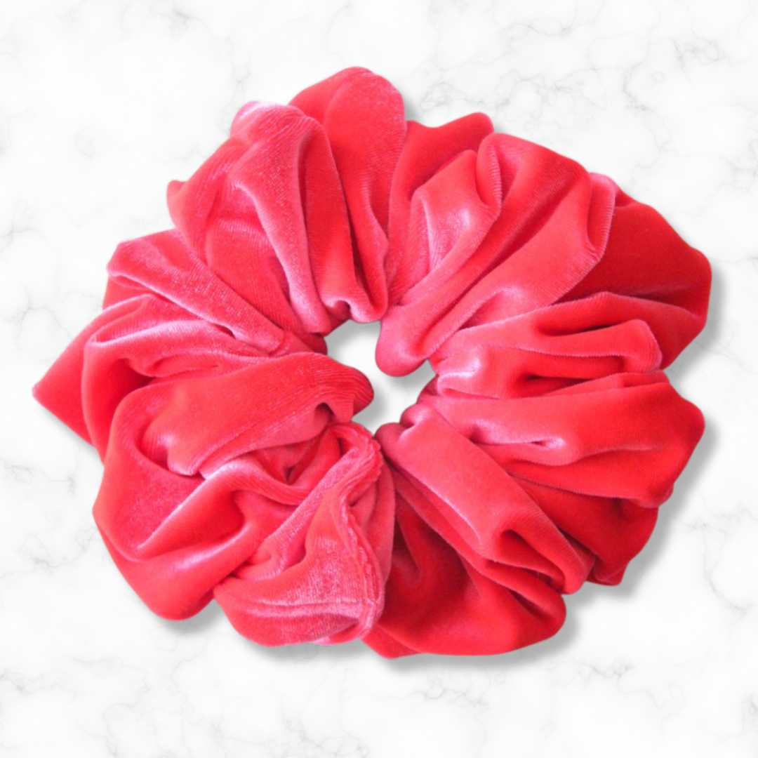 Hot Pink Velvet Scrunchy