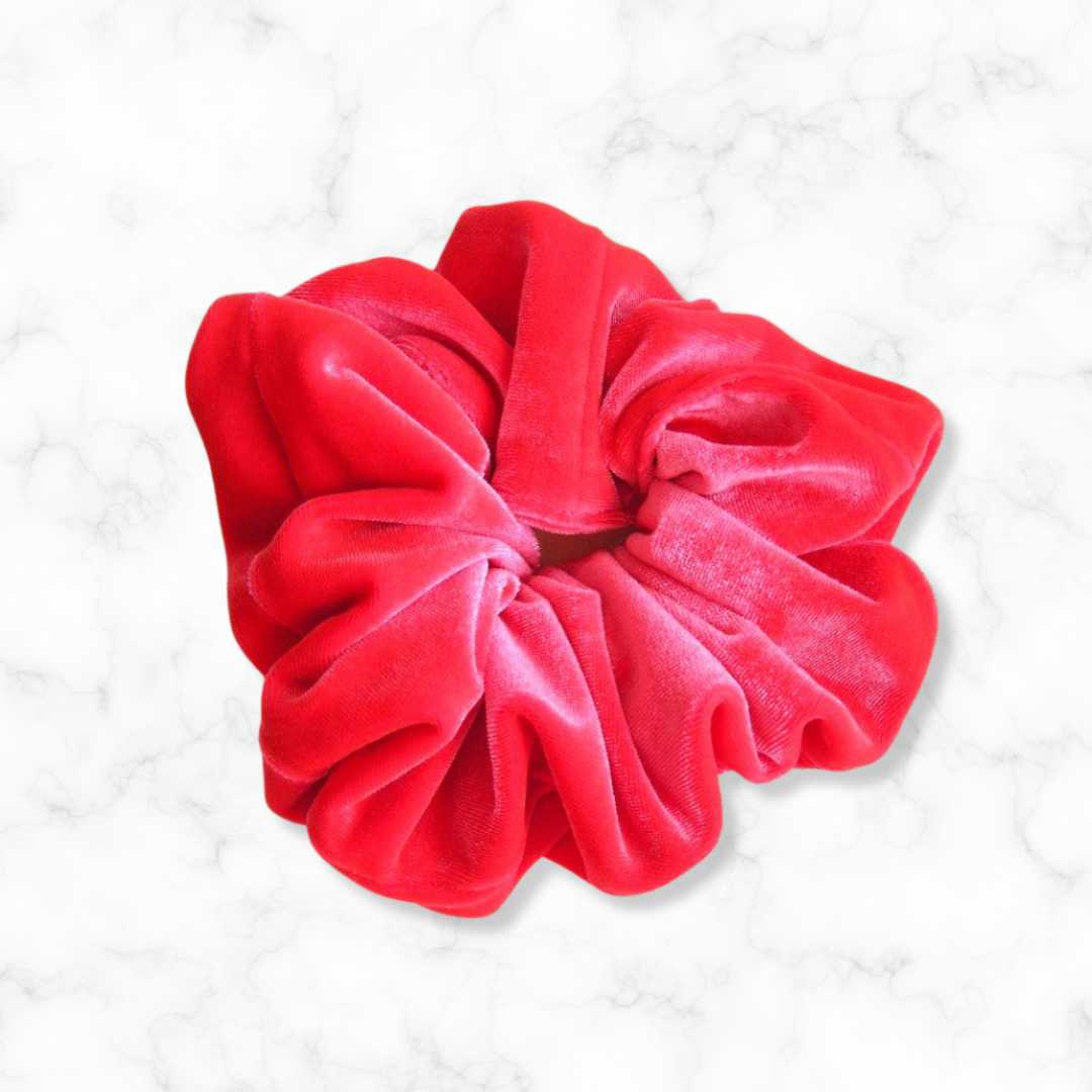 Hot Pink Velvet Scrunchy