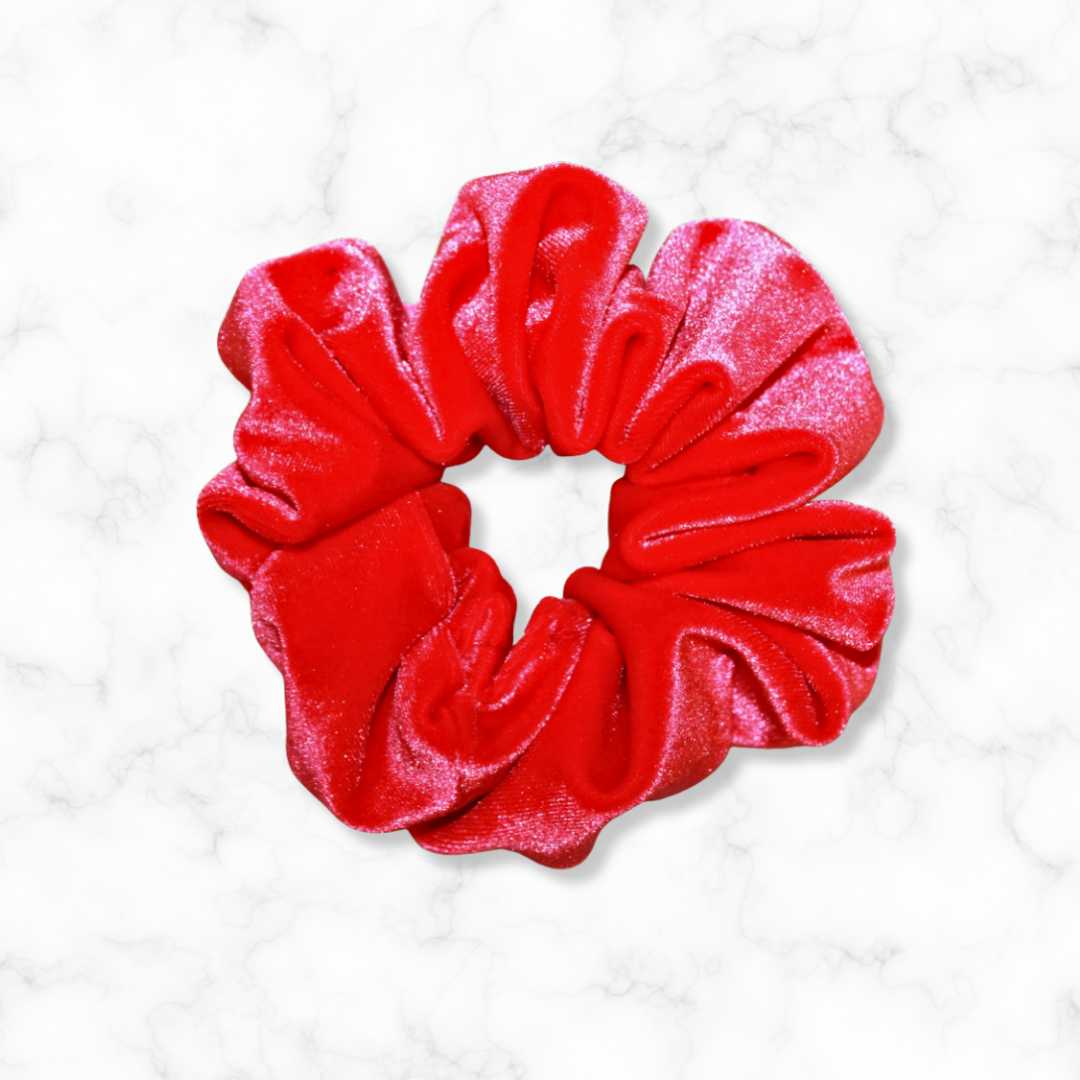 Hot Pink Velvet Scrunchy