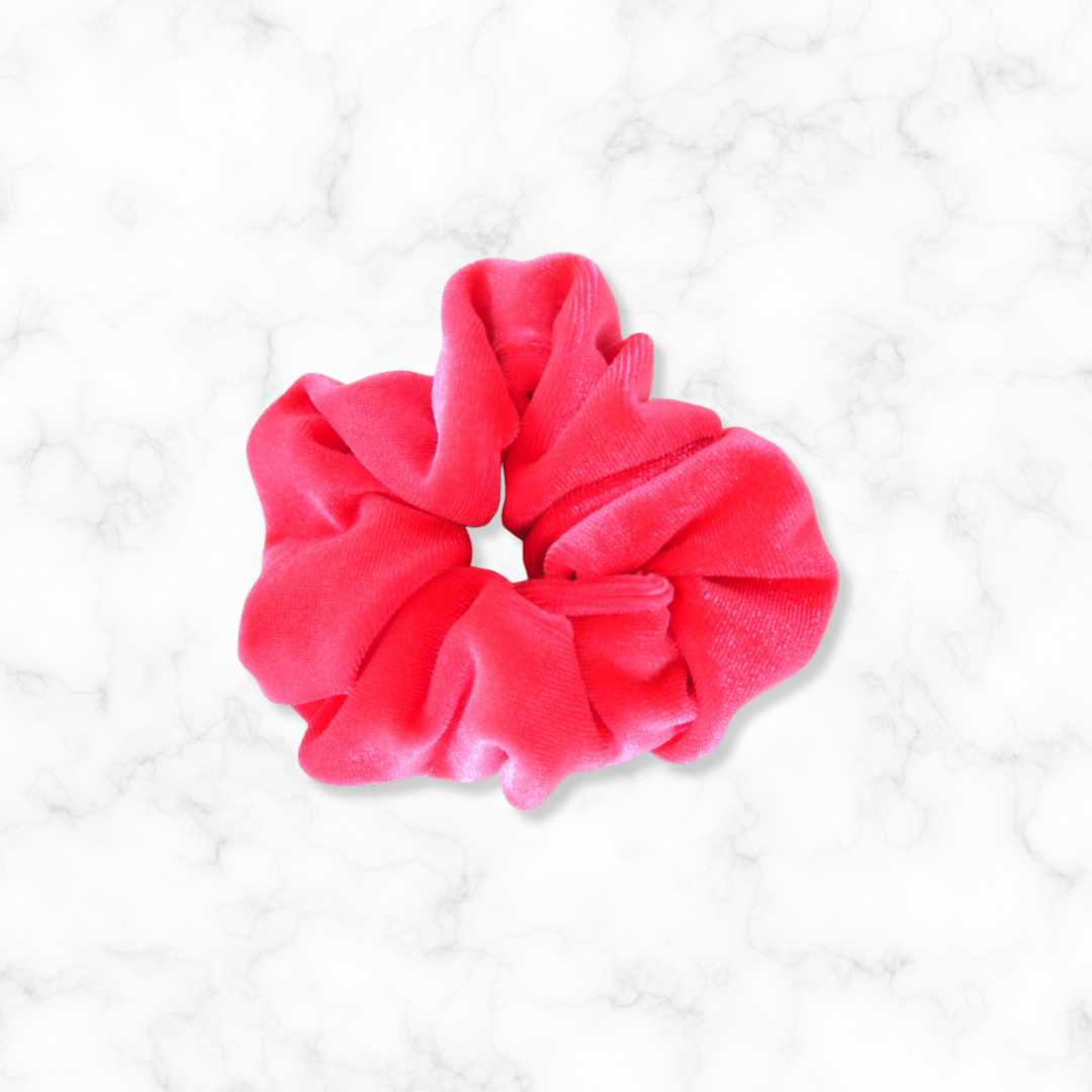 Hot Pink Velvet Scrunchy