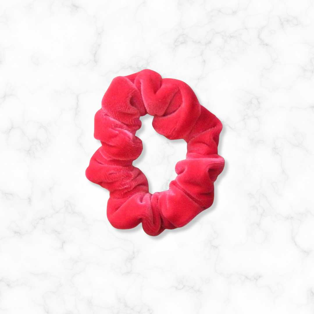 Hot Pink Velvet Scrunchy