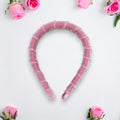 dusty rose velvet headband