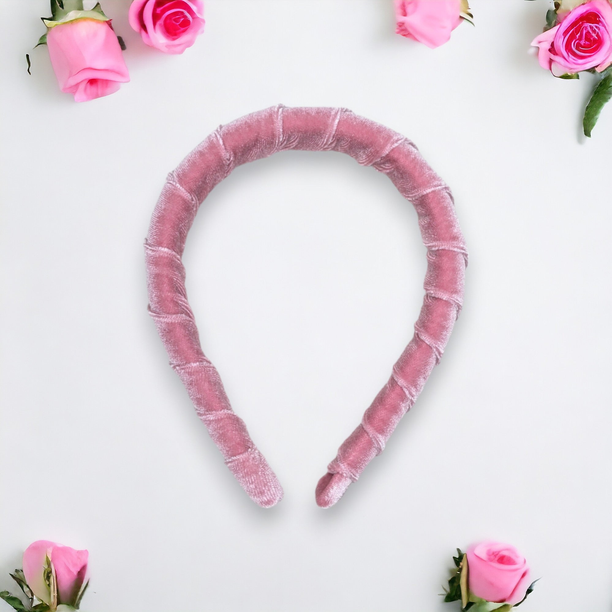 dusty rose velvet headband