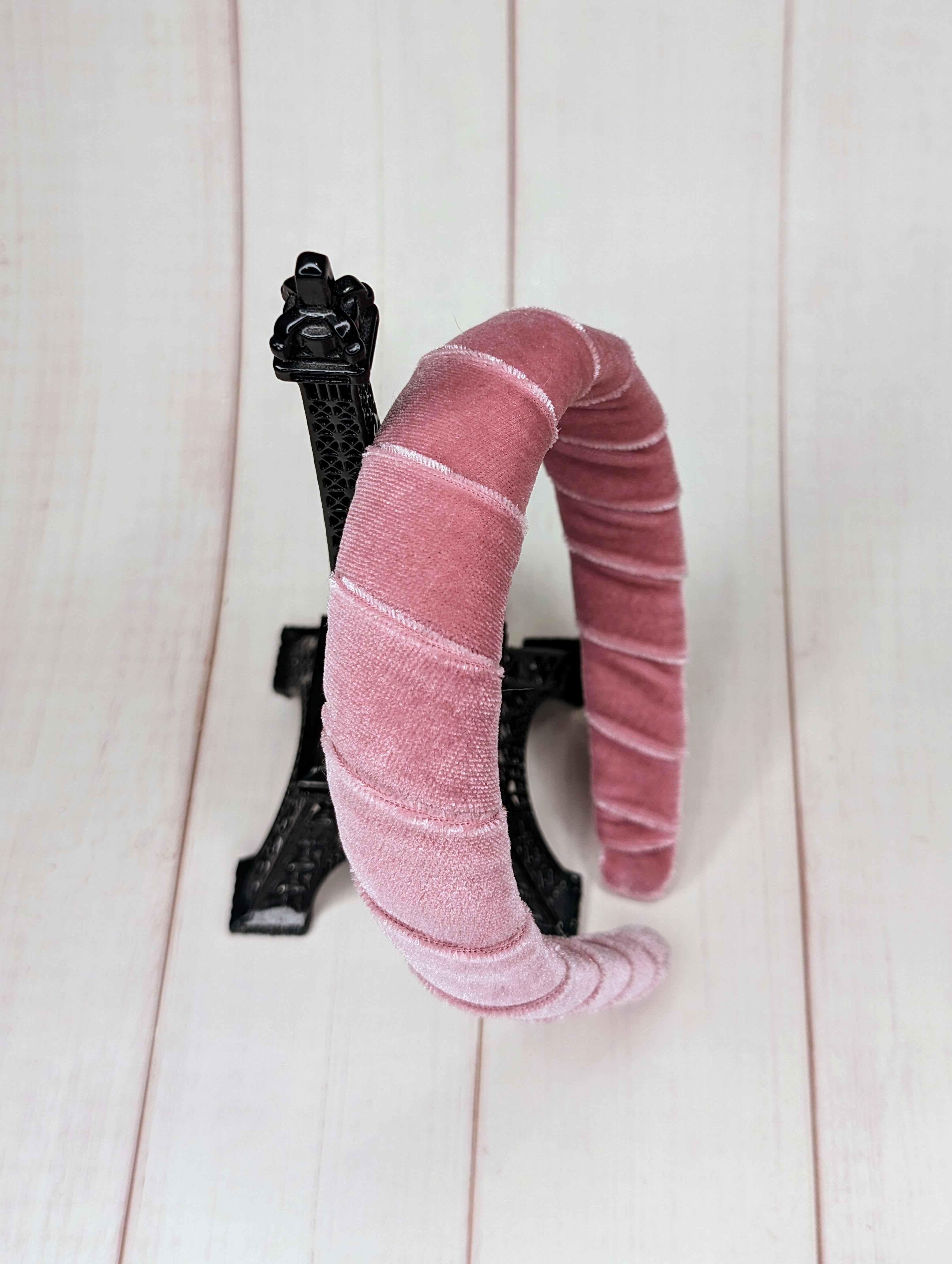 dusty rose velvet headband