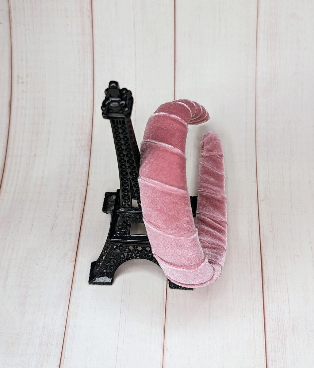 dusty rose velvet headband