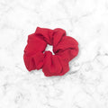 Red Chiffon Hair Scrunchy