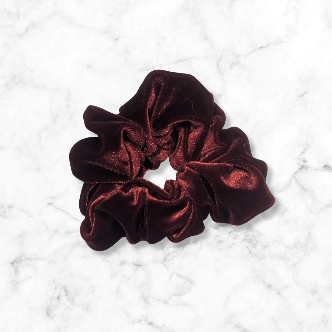 Rust Velvet Scrunchies