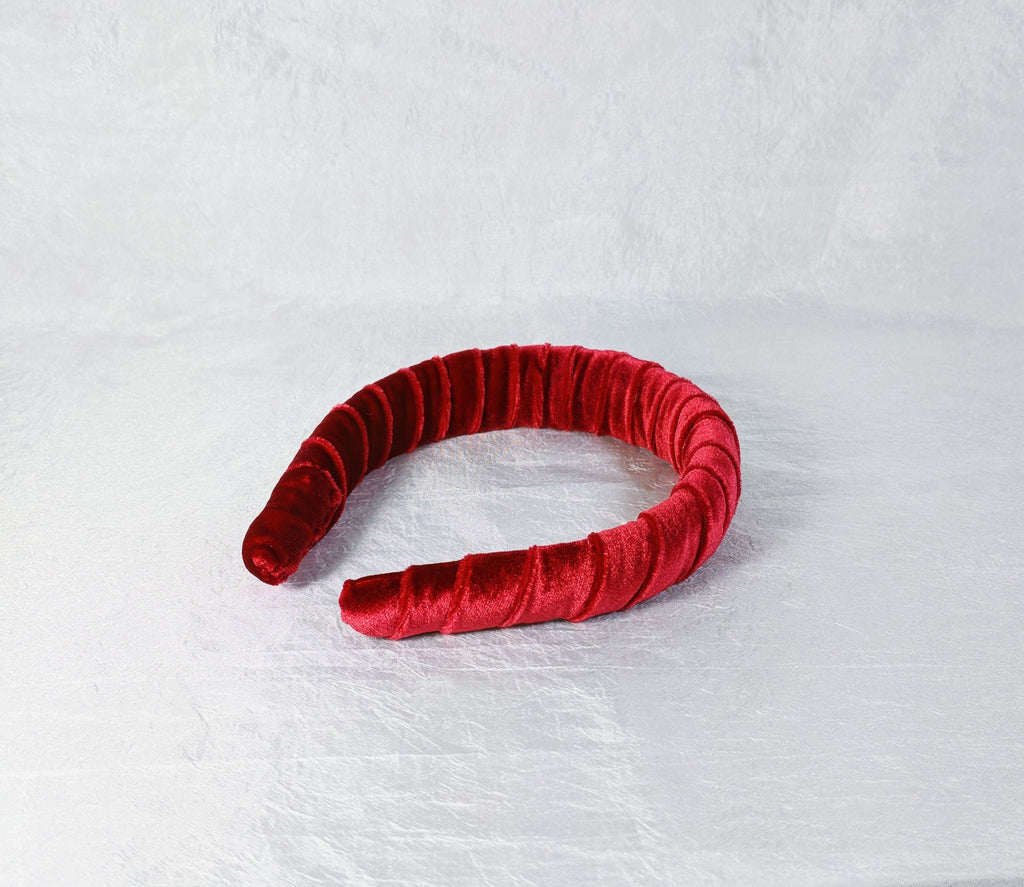 Red Velvet Padded Headband