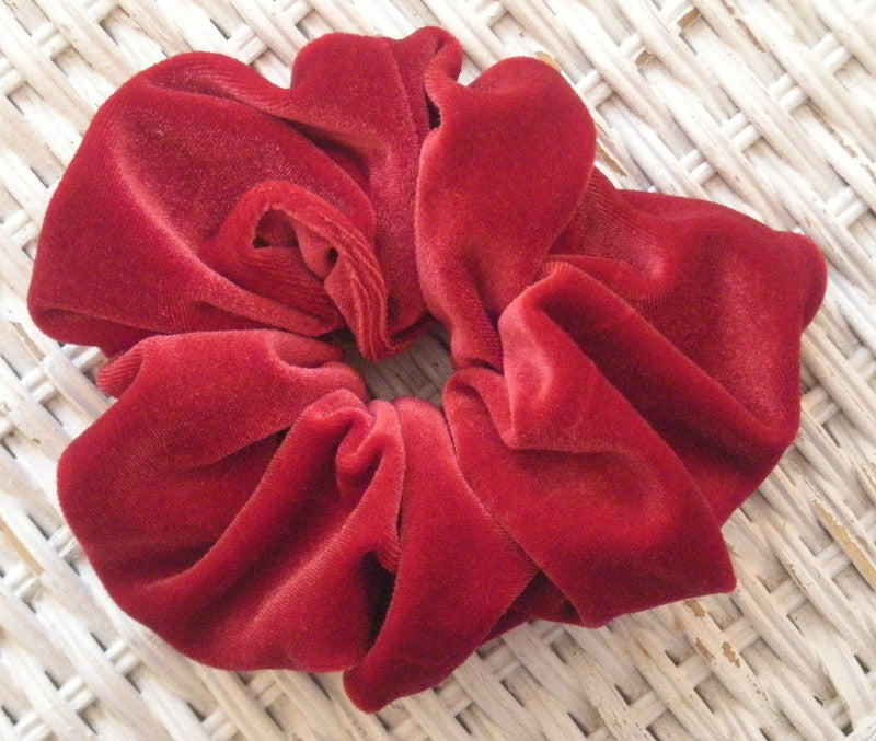 Red Velvet Scrunchy with Classic Elastic
