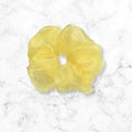 Yellow Organza Hair Scrunchy