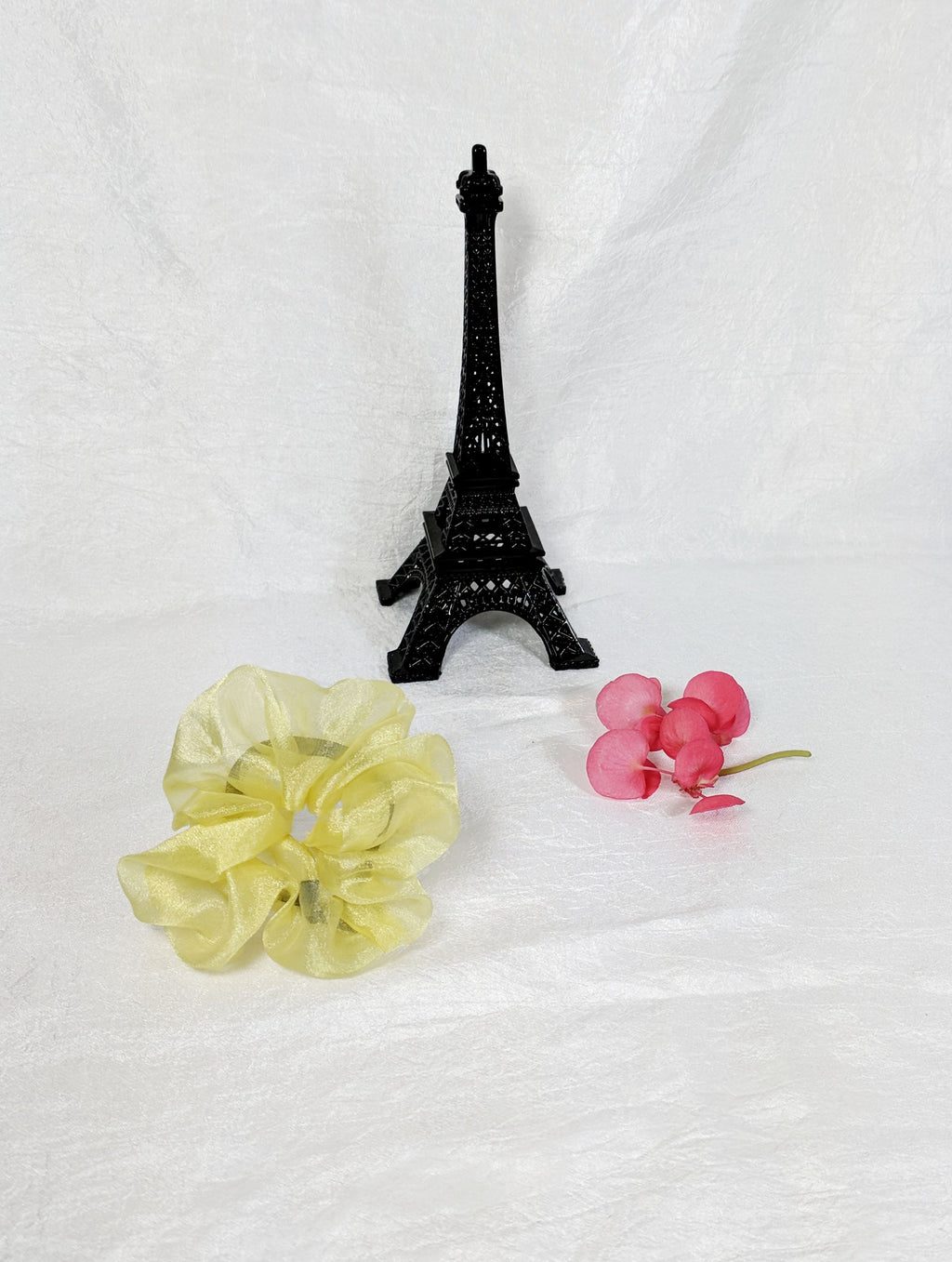 Yellow Organza Hair Scrunchy