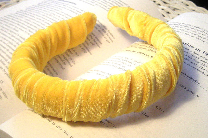 Yellow Velvet Headband